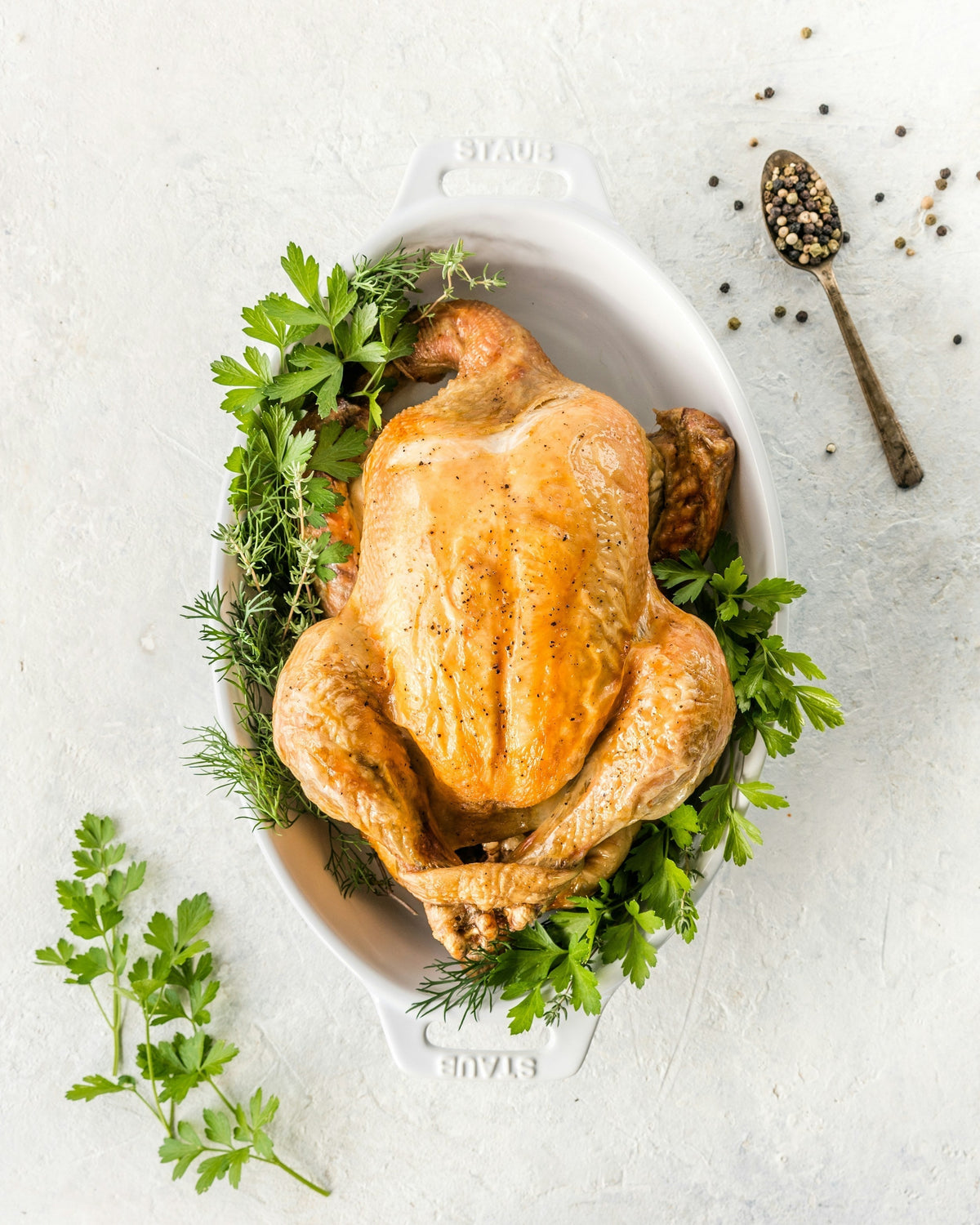 Easy Herb & Garlic Stuffed Roast Chicken