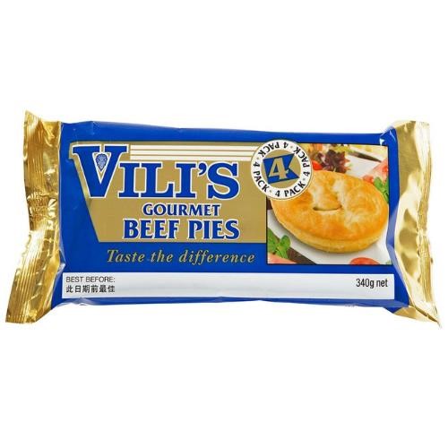 Vilis 4 Pack Beef Pies